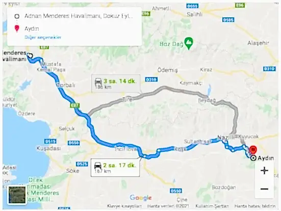Bakı Havalimanı Mingəçevir Arası 167km