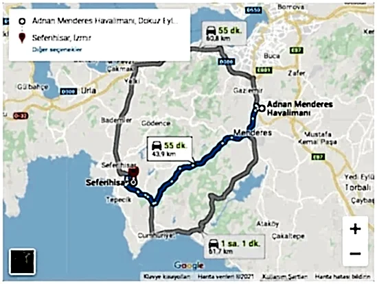 Bakı Havalimanı Seferihisar Arası 44km
