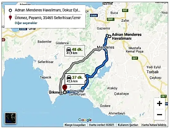 Bakı Havalimanı Ürkmez Arası 43km