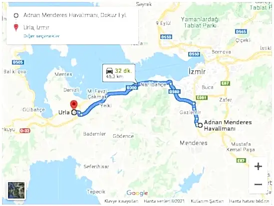 Bakı Havalimanı Urla Arası 46km