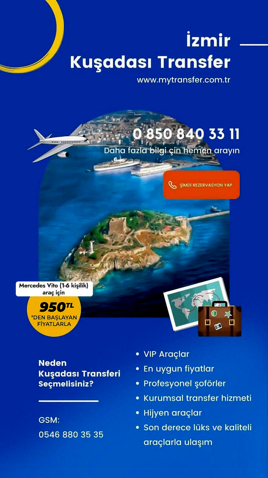 Bakı Kuşadası Transfer 950₼'den başlayan fiyatlarla